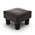 Luxurious Velvet Ottoman 3D model small image 1