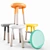 Stylish Malmo Stool by Mint 3D model small image 1