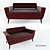 Italian Design Sofa Serie 50 W 3D model small image 1