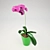 Pink Phalaenopsis Orchid: Stunning Blooms 3D model small image 1