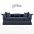 Elegant Julia Gray Belle Epoch Sofa 3D model small image 1