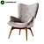 Contour Armchair - Stylish Lounge Chair 3D model small image 1