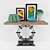 Industrial Ring Console with Decor 3D model small image 1