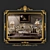 Classic Black and Gold Regency Mirror 3D model small image 1