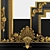 Classic Black and Gold Regency Mirror 3D model small image 2