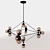 Modern Loft Bola Suspension: Black Metal Frame 3D model small image 1