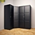 Ikea Paks Corner Cabinet - Black/Brown 3D model small image 2