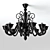 Elegant Black Barnaba Chandelier 3D model small image 1