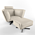 Piet Boon Heit Armchair & Pouf Set 3D model small image 1