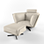 Piet Boon Heit Armchair & Pouf Set 3D model small image 2