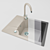 Multi-Color Kitchen Sink: Textured Beauty 3D model small image 2