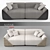 Contemporary ALIVAR Lagoon Sofa 3D model small image 1