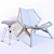 Modern Comfort: Ipanema Chair & Phillips Stool by Jader Almeida 3D model small image 2