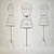 Fashionable Mannequin Hanger 3D model small image 1