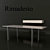 Elegant Corona Rend Table & Suspended Sideboard - Rimadesio 3D model small image 1