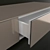 Elegant Corona Rend Table & Suspended Sideboard - Rimadesio 3D model small image 3