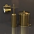 Luxury Bathroom Set in Gold Finish with Cristal et Bronze 3D model small image 1