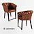 Elegant Victorian IPE Bar Stool 3D model small image 1