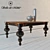 Classic Cherry Wood Dining Table with Ornate Hand-carved Legs 3D model small image 1