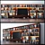 German Bookshelf with Lighting and TV | 400x130 cm 3D model small image 1