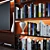 German Bookshelf with Lighting and TV | 400x130 cm 3D model small image 2