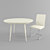  Disco Square Chair and Table Set 3D model small image 1