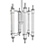 Dunbarton Metal & Glass Chandelier 3D model small image 2