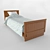 Title: Vintage Wooden Bed Set 3D model small image 2