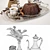 Coffee Bliss: Decadent Chocolate Cake Indulgence 3D model small image 3