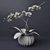 Elegant Pink Orchid in Metal Vase 3D model small image 2