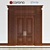 Elegant Classic Door 3D model small image 1