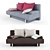 Elegant Convertible Sofa: Fancy 3D model small image 1