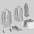 Modern Men's Overcoat Set 3D model small image 3