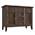 Classic Cherry Wood Vintage Chest 3D model small image 3