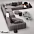 Elegant Minotti Freeman Seating 3D model small image 1