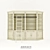 Elegant Athens Library Cabinet 3D model small image 2