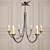 Elegant Venetian Bronze Chandelier 3D model small image 1