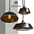 Industrial Rustic Metal Pendant 3D model small image 1