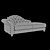 Sleek Leather Sofa 3D model small image 3