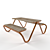 Vestre Hvilan Bench: Stylish Outdoor Seating 3D model small image 1