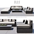 Modern Outdoor Furniture Set - RH Marbella Aluminum 3D model small image 1