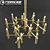 Luxurious Sciolari Gold Chandelier - 21 Lights 3D model small image 1