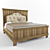 Chatelet Pecan Wood Bed 3D model small image 1