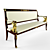 Francesco Molon Settee: Elegant Italian Luxury 3D model small image 1