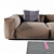 Erba Italia Dylan: Natural Cotton Upholstered Sofa 3D model small image 2