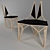 Modern High-Tech Dual-Back Chair 3D model small image 1