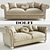 Elegant Dylan Tufted Sofa 3D model small image 1