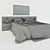 Sleek CITY Bedroom Set 3D model small image 2