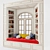 Bookshelf Window: Cozy Reading Nook 3D model small image 2