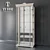 Classic Style Vertical Showcase with Mirror Back and Handcrafted Details 3D model small image 1